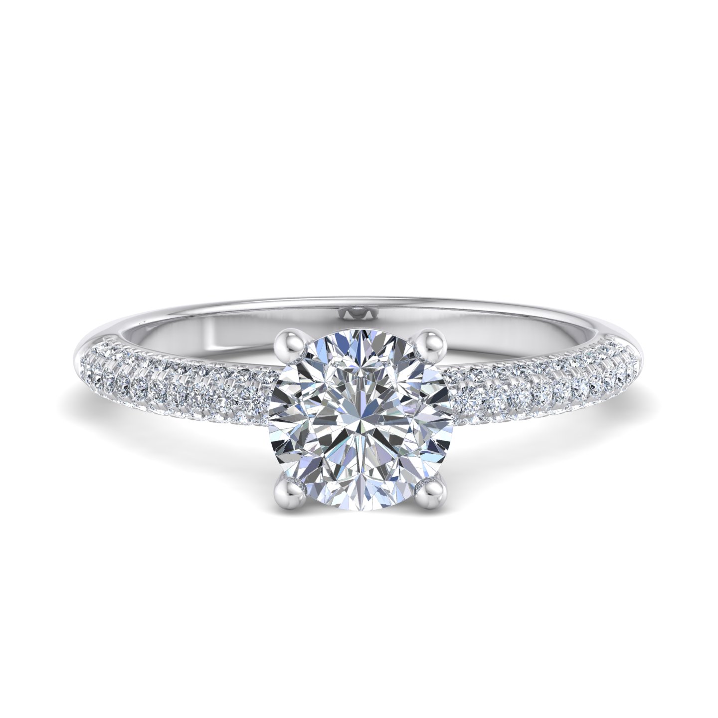 Imani Triple Pave Engagement ring